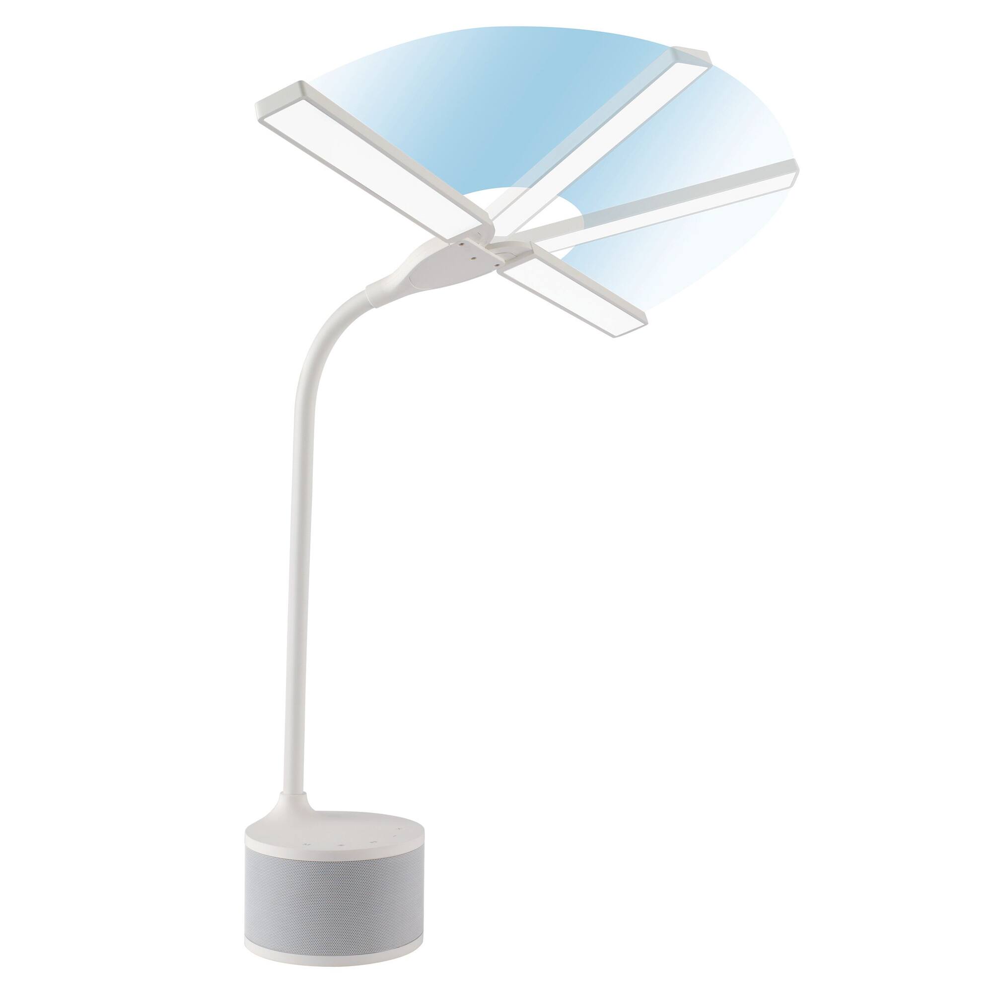 OttLite 21" Dual Shade LED Lamp with Bluetooth Speaker & USB